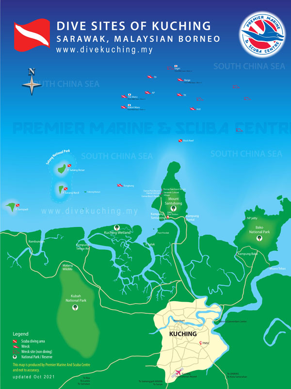 Dive sites of kuching